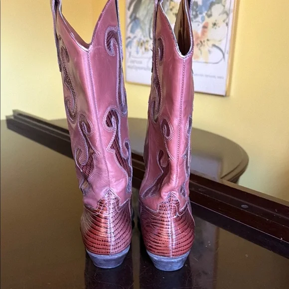 Brown Women’s Leather Western Cowboy Country Boots, 9.5M - Picture 6 of 12